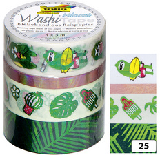 folia Deko-Klebeband Washi-Tape Hotfoil Gold II, 4er Set