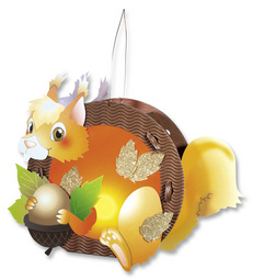 folia Laternen-Bastelset Eichhörnchen