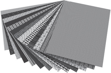 folia Motivkarton Schwarz / Weiß, 500 x 700 mm, 270 g/qm