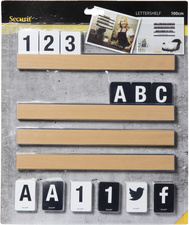 Securit Buchstabenleiste LETTER SHELF, teak
