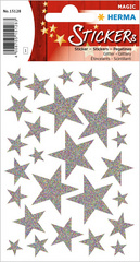 HERMA Weihnachts-Sticker MAGIC Sterne & Schweif, glittery
