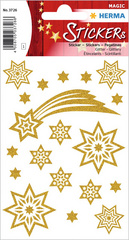 HERMA Weihnachts-Sticker MAGIC Sterne & Schweif, glittery
