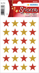 HERMA Weihnachts-Sticker MAGIC Sterne & Schweif, glittery