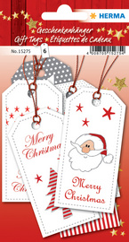 HERMA Weihnachts-Geschenkanhänger White Christmas