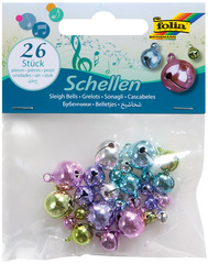 folia Metallglöckchen, 3 Größen sortiert, gold und silber