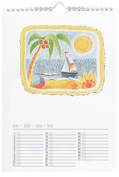 folia Kreativ-Wandkalender, 170 x 240 mm, weiß