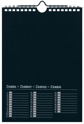 folia Kreativ-Wandkalender, 170 x 240 mm, weiß