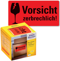 AVERY Zweckform Etikettenrolle Vorsicht zerbrechlich!