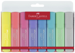 FABER-CASTELL Textmarker TEXTLINER 1546 PASTELL, 4er Etui