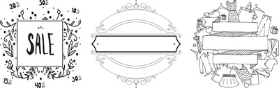Securit Fensterschablonen-Set WINDOODLE, Motiv: Shop