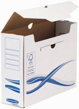 25er Pack Fellowes BANKERS BOX Basic Archiv-Schachtel, blau, (B)80 mm