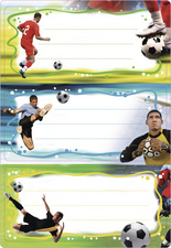 HERMA Buchetiketten Football, beglimmert