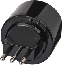 brennenstuhl Reisestecker Schutzkontakt / Italien, schwarz
