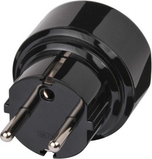 brennenstuhl Reisestecker Italien / Schutzkontakt, schwarz