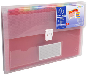 EXACOMPTA Dokumententasche Crystal, 7 Fächer, transparent