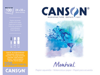 CANSON Zeichenpapier-Block Montval, 320 x 410 mm, 200 g/qm