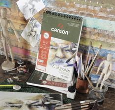 CANSON Zeichenpapier-Spiralblock C à grain, A3, 125 g/qm