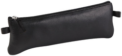 Clairefontaine Schlamper-Etui, rechteckig, Leder, schwarz