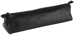 Clairefontaine Schlamper-Etui, rechteckig, Leder, schwarz