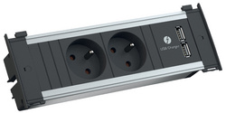 BACHMANN Steckdoseneinheit KAPSA S, 2-fach, 2x USB
