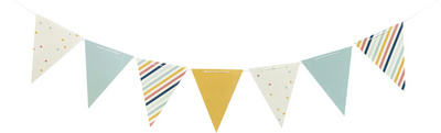 folia Wimpelkette Mix & Match, aus Motivkarton, 14 Wimpel