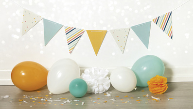 folia Wimpelkette Mix & Match, aus Motivkarton, 14 Wimpel