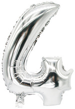PAPSTAR Folienballon Zahlen, Ziffer: 3, silber