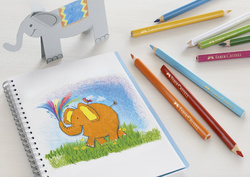 FABER-CASTELL Dreikant-Buntstifte Jumbo, 24er Etui