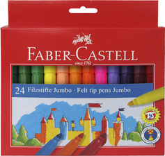 FABER-CASTELL Fasermaler Jumbo, 12er Kartonetui