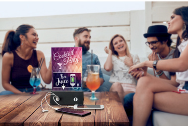 Securit Tischaufsteller, mit Powerbank, DIN A5