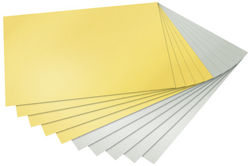 folia Tonpapierblock, DIN A4, 130 g/qm, gold und silber