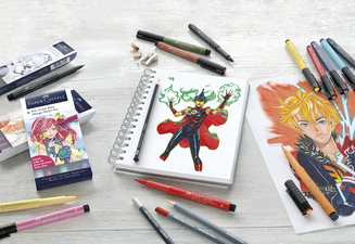 FABER-CASTELL Tuschestift PITT artist pen, 15er Etui Comic