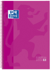 Oxford Collegeblock European Book 1, DIN A4+, kariert, rot