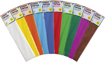 folia Krepp-Papier, 500 mm x 2,5 m, 32 g/qm, farbig sortiert