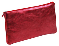 Clairefontaine Schlamper-Mäppchen CUIRISÉ, Leder, himbeere