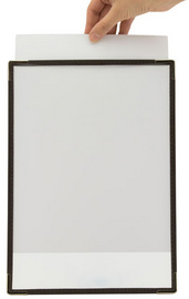 Securit Speisekarten-Mappe CRYSTAL, A4, für 2 Blatt
