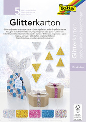 folia Glitterkarton GROB, 174 x 245 mm, 300 g/qm