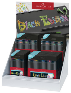 FABER-CASTELL Dreikant-Buntstift Black Edition, Display