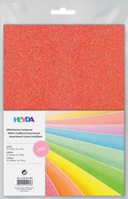 HEYDA Glitterkarton-Sortiment Iris, A4, 200 g/qm, 10 Blatt