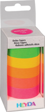 HEYDA Deko-Klebeband Neon Regenbogen, matt