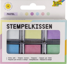 folia Stempelkissen Set Pastell, 6-farbig sortiert