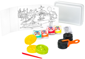 FIMO kids Modellier-Set Tool box alien, 10-teilig