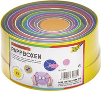 folia Geschenkboxen Eckig, 12 Stück Größen/Farben sortiert