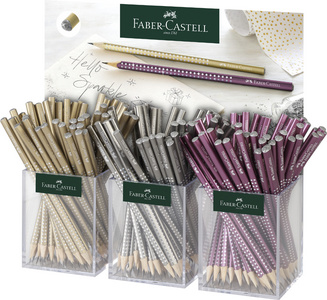 FABER-CASTELL Bleistift GRIP SPARKLE Herbst, 3er Köcher