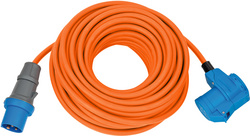 Brennenstuhl Camping CEE-Verlängerungskabel mit CEE-Stecker und Winkelkupplung inkl. Schutzkontakt-Kombisteckdose (10m Kabel in orange, 230V/16A, Einsatz im Außenbereich, Made in Germany)