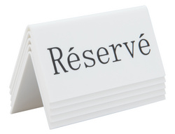 Securit Tischaufsteller RESERVIERT, 5er Set