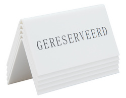 Securit Tischaufsteller RESERVIERT, 5er Set