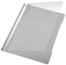 Leitz 4191 Schnellhefter - A4, langes Beschriftungsfeld, PVC, grau