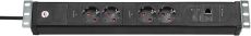 Brennenstuhl 1156057984 Premium-Web-Line V3 Internet-Steckdosenleiste 19 4-fach schwarz 3m H05VV-F3G1,5