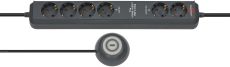 brennenstuhl Eco-Line Comfort Switch Plus EL CSP 24 Steckdosenleiste 6-fach anthrazit 1,5m H05VV-F 3G1,5 2 permanent, 4 schaltbar beleuchteter Hand-/Fußschalter
